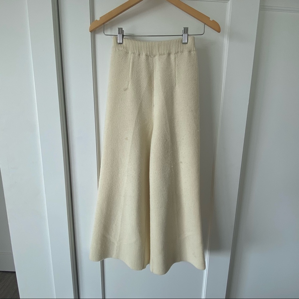 OSKER Ivory sweater culottes S/M